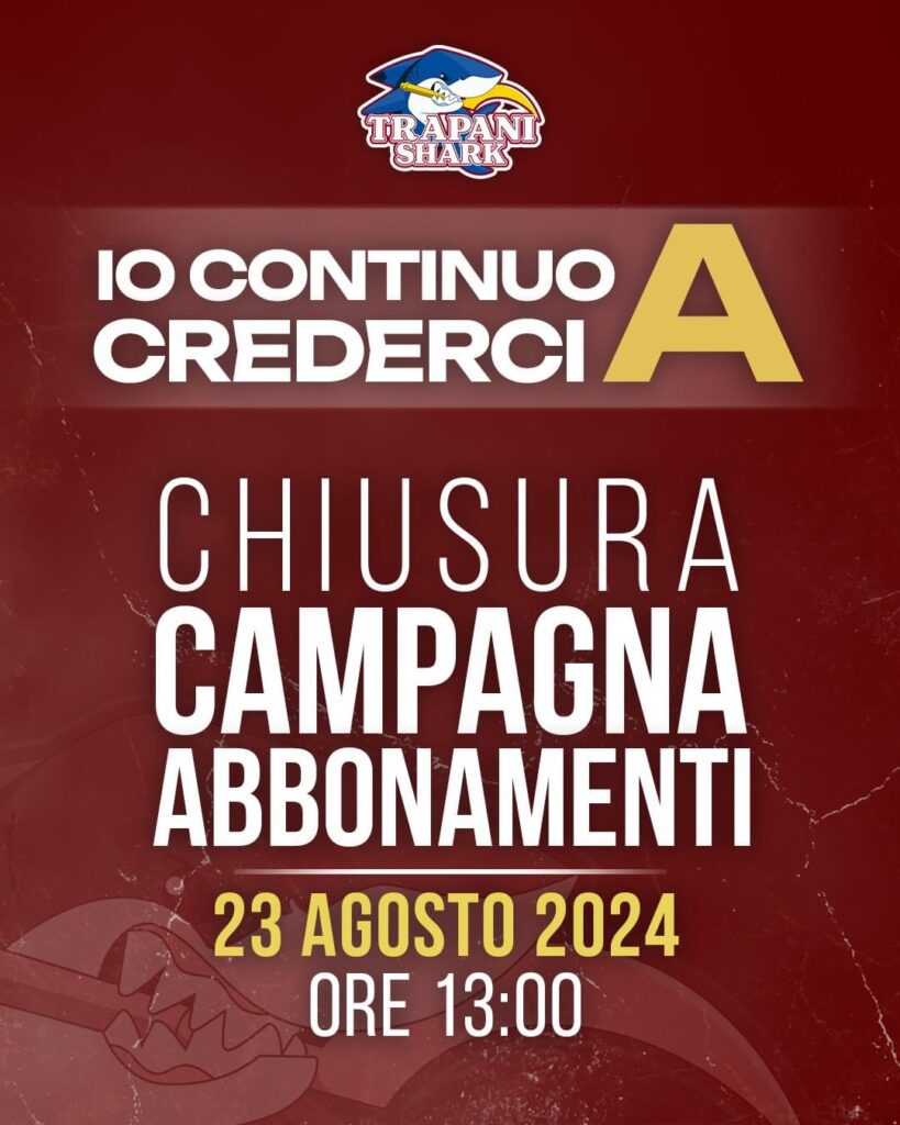 TRAPANI SHARK, CAMPAGNA ABBONAMENTI DA RECORD, SI VA VERSO LA CHIUSURA 1 IMG 4052