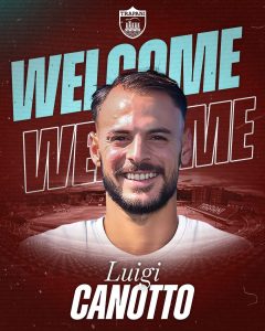 FC Trapani 1905, ufficiale il ritorno in maglia granata di Luigi Canotto